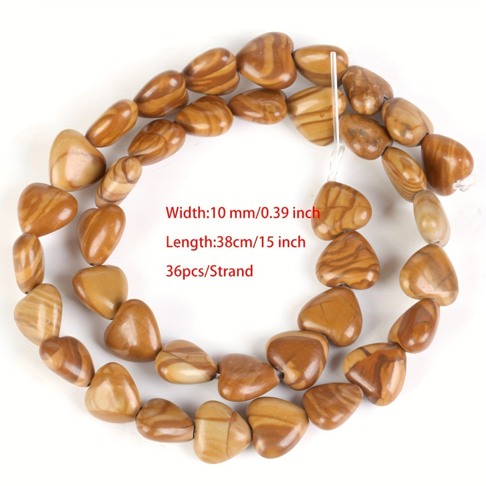 Heart-Shaped Stones Set 10mm Rose Quartz Lapis Lazuli Amazonite for Jewelry Making