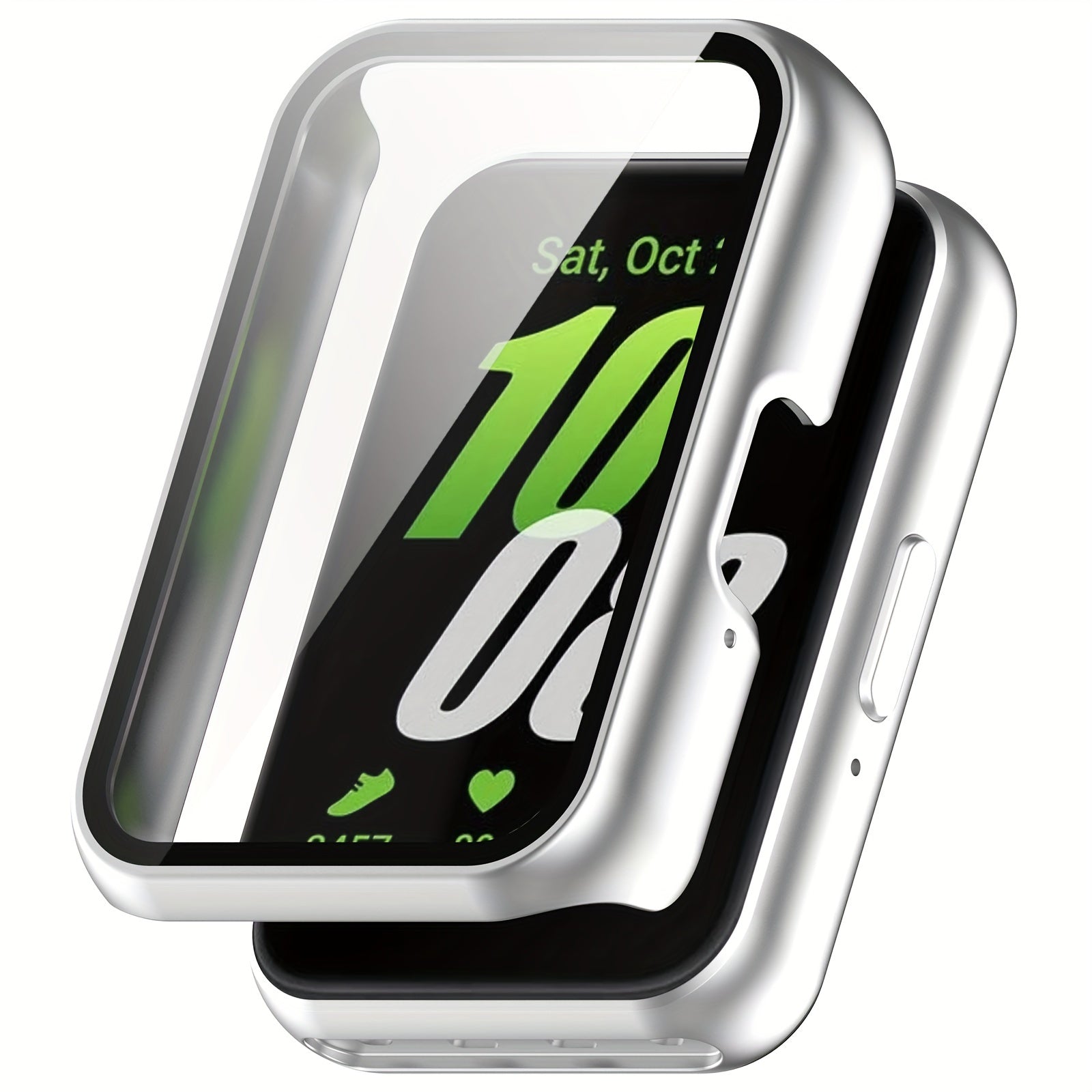 Smartwatch Case for Galaxy Fit3 Tempered Glass Scratch Resistant Hard Shell