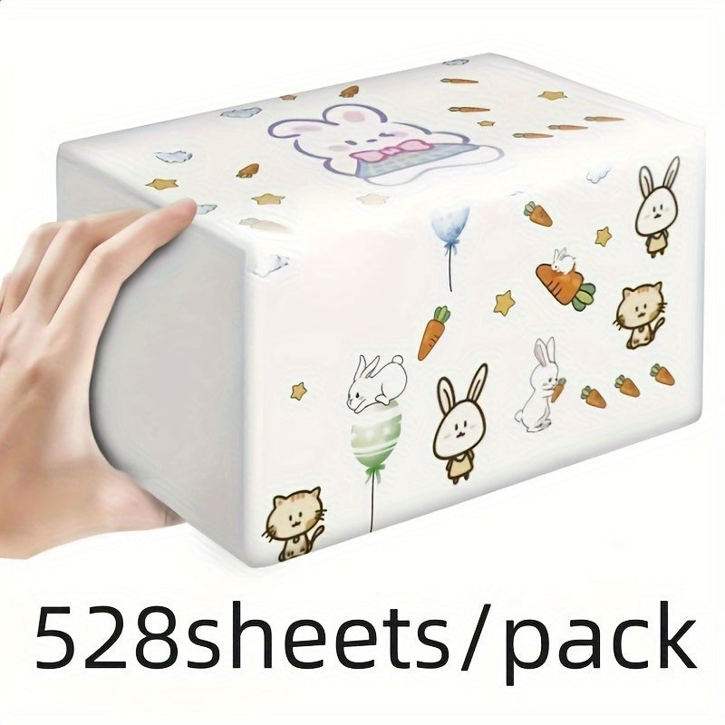 528 Sheets Pack Ultra Soft 4-Ply Facial Tissues Virgin Wood Pulp Wet Dry Use
