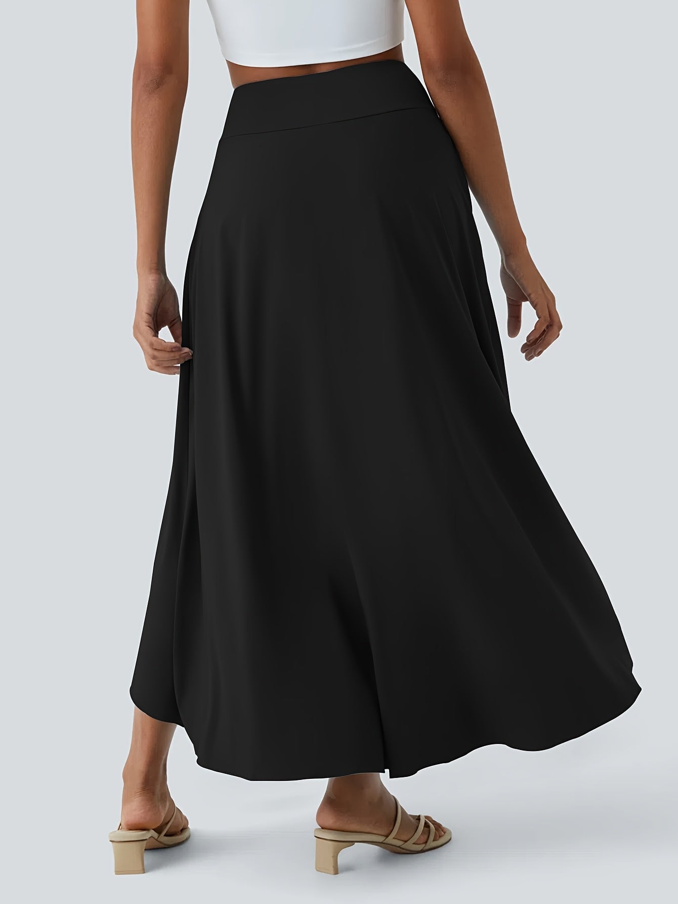 Women's High-Waisted Asymmetrical Skirt Lightweight Polyester Spring Summer Mini Skirt