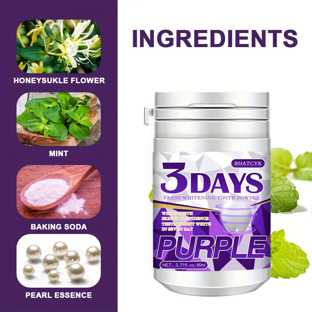 Teeth Whitening Powder for Deep Cleaning and Oral Care 70g Purple Tooth Powder
