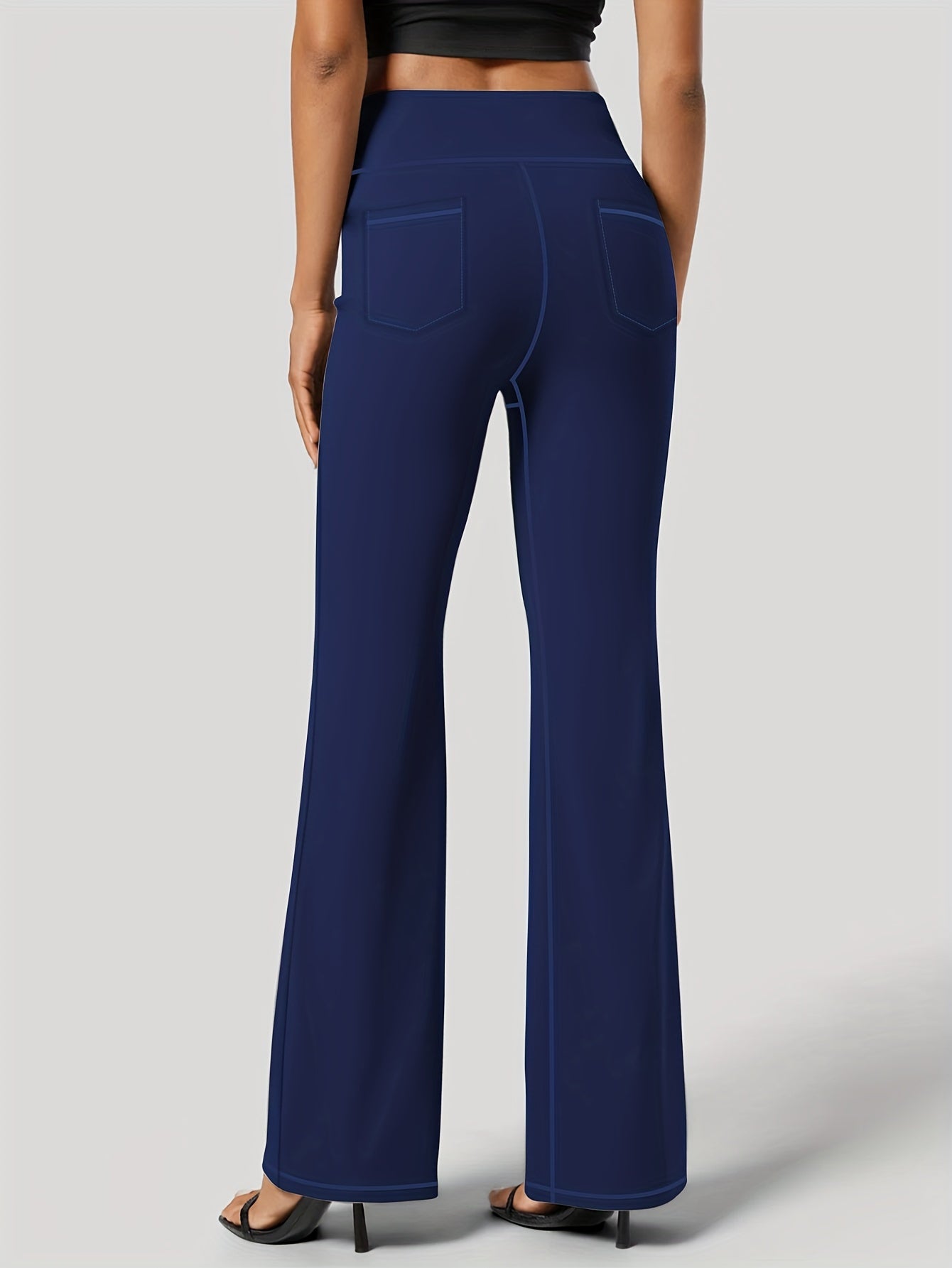 Women's Plus Size High-Waisted Flare Yoga Leggings Casual Sports Pants