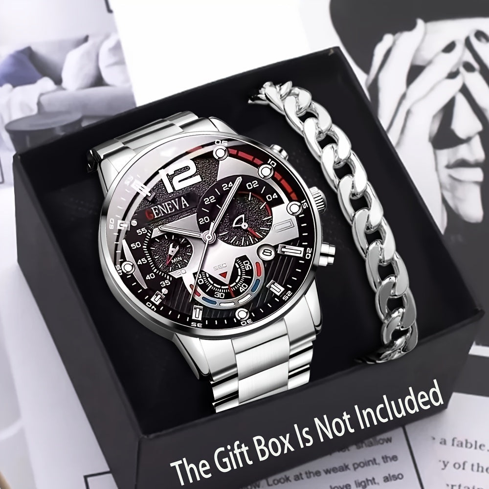 Серебряные кварцевые часы и элегантный набор украшений к Дню святого Валентина, Пасхе, Рамадану, дню рождения, Дню матери