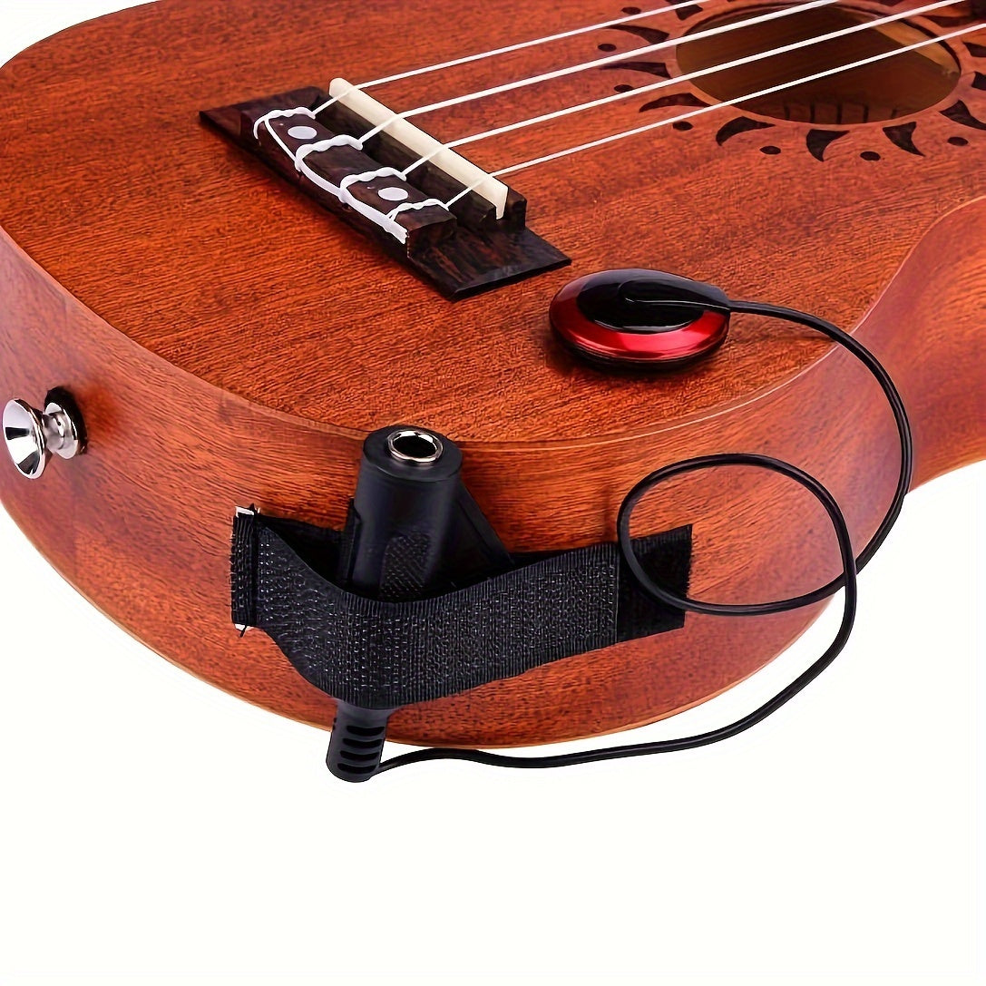 Professional Piezoelectric Contact Pickup for Acoustic Guitars Ukuleles Harps and Banjos Red Black