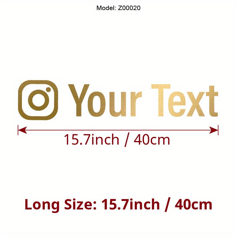 Instagram nomi uchun moslashtiriladigan vinil avtomobil oynasi stikerlari, o'z-o'zidan yopishadigan