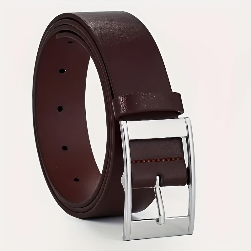 Women's Leather Belt with Square Buckle for Casual, Formal, and Beach Wear