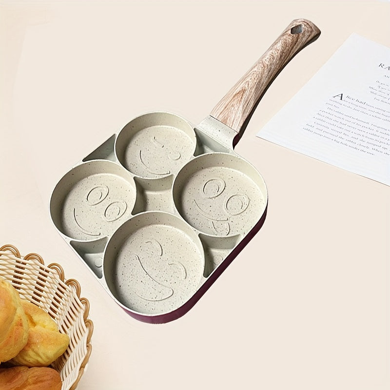 Sartén de aluminio antiadherente para huevos y panqueques, capacidad para 4 tazas, compatible con gas y inducción