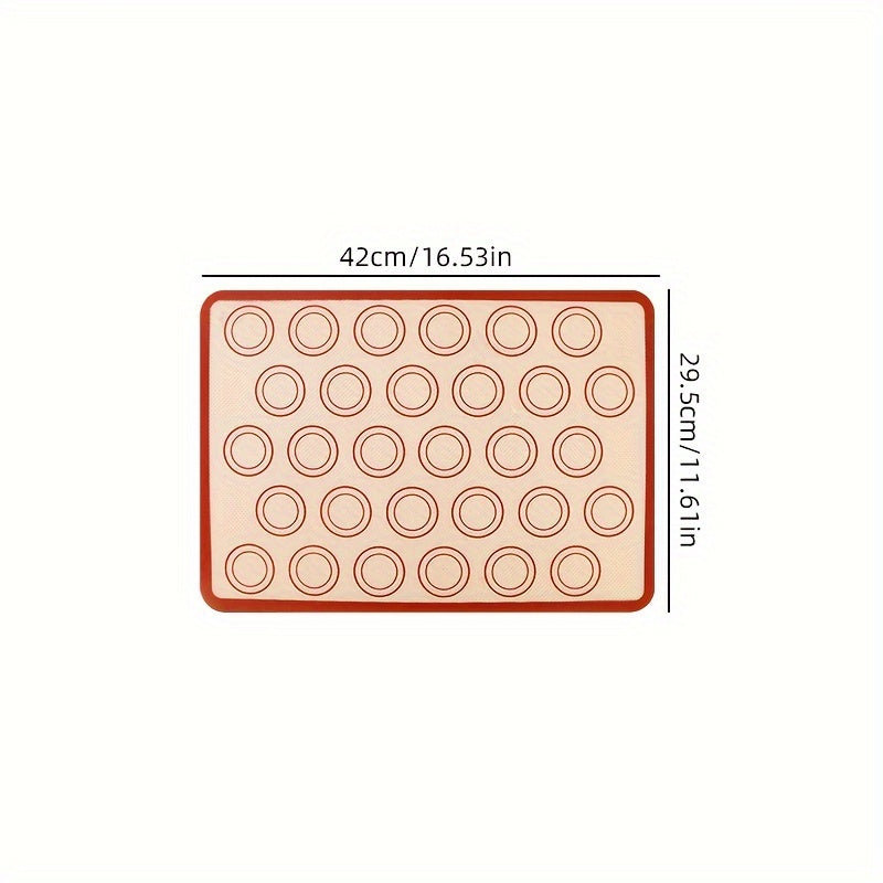 Silicone Baking Mat for Macarons Non-Stick Reusable Heat Resistant 41.91x29.46 cm