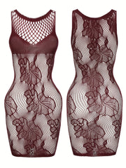 Women's See-Through Mesh Sleeveless Hot Dress Lingerie