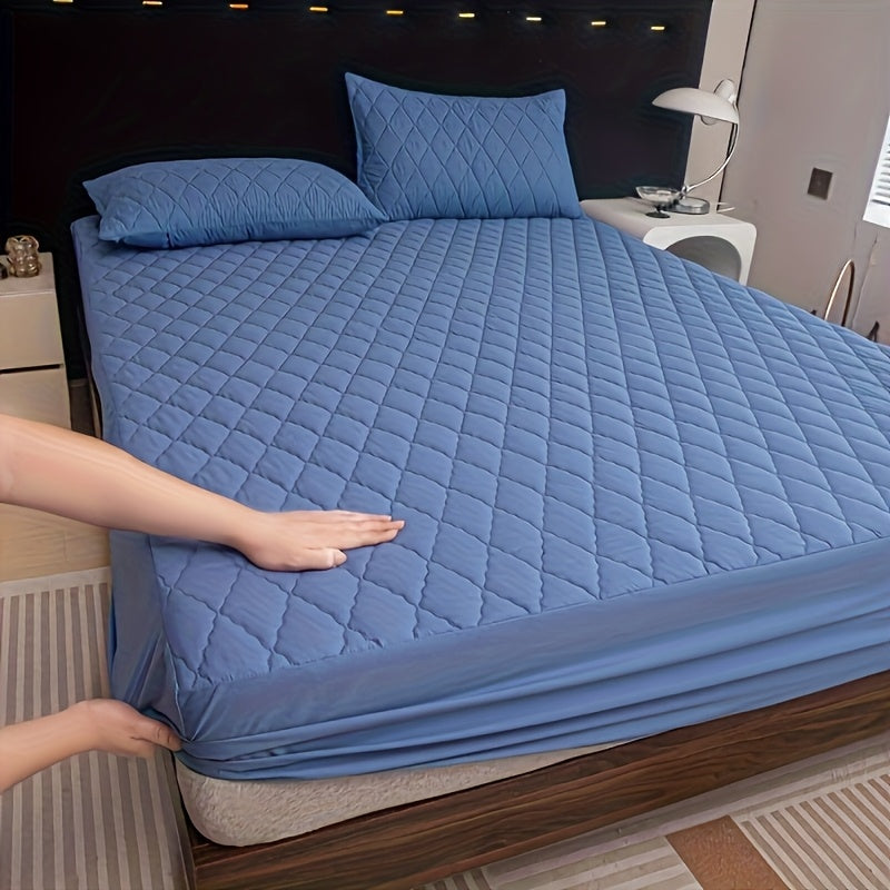 Waterproof Diamond Pattern Mattress Protector Thickened Material Bed Cover for Bedroom Guest Room Hotel