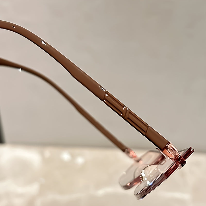 Unframed Rectangular Reading Glasses 3 Pairs Lightweight Comfortable Diopter +1.0 to +4.0