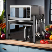 Sozlanadigan karbon po'latdan yasalgan oshxona saqlash qafasi, quloqlar va oqizish plastinkasi bilan