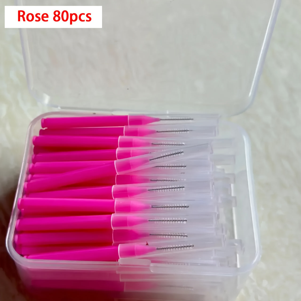 80 dona interdental cho'tkalar tishlarni tozalash uchun mikrotoʻqimalik sochlar bilan tartar olib tashlash