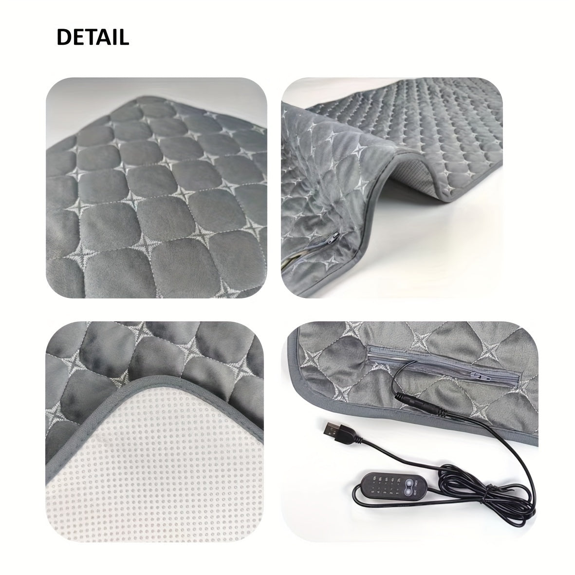 Electric Blanket for Sleeping Bag Crystal Velvet 5V 12V Washable Adjustable Temperature