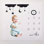 Baby Photography Blanket Soft Cotton Milestone Prop for Newborns and Monthly Photoshoots