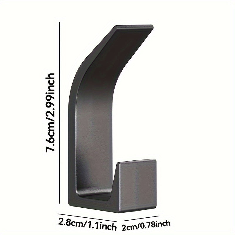 Set of 5 Self-Adhesive Plastic Wall Hooks for Kitchen and Bathroom Organization