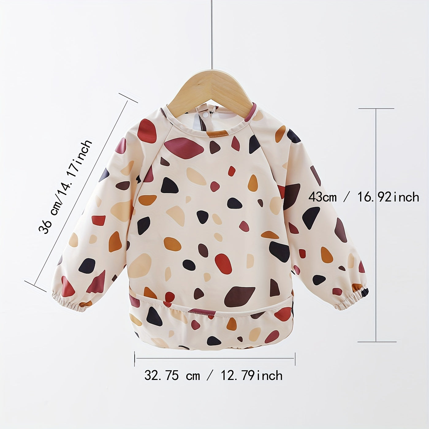 Kids Waterproof Polyester Fiber Bib Apron for Boys and Girls Durable Cover-up for Mealtime and Art Activities