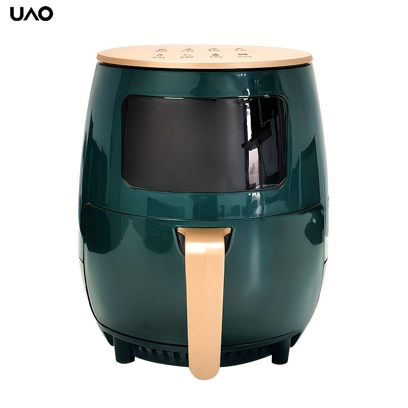 Freidora de aire eléctrica de 4.5L con pantalla LCD, sartén antiadherente, fácil de limpiar y multifuncional