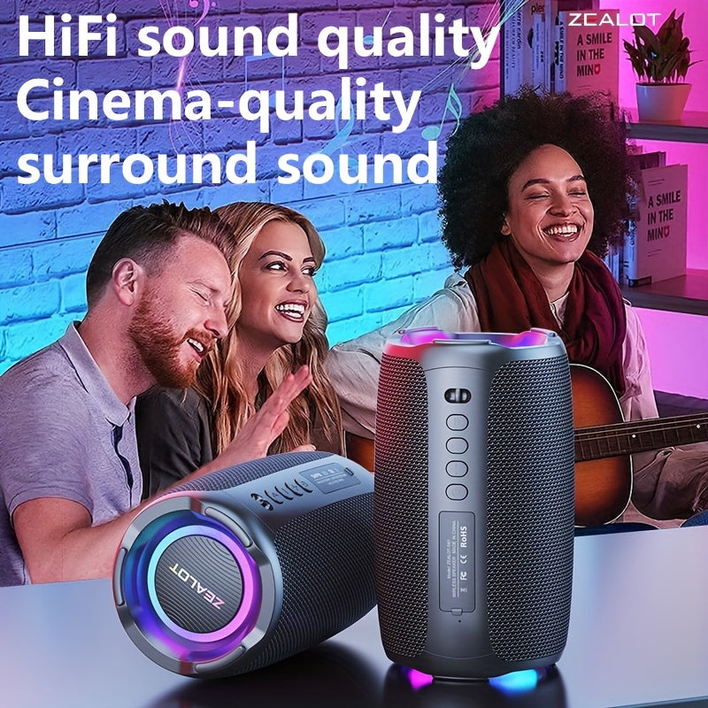 Wireless Bluetooth Speaker 20W with 3600mAh Battery Hi-Res Audio Bass Boost Stereo Surround for Smartphones Tablets Computers
