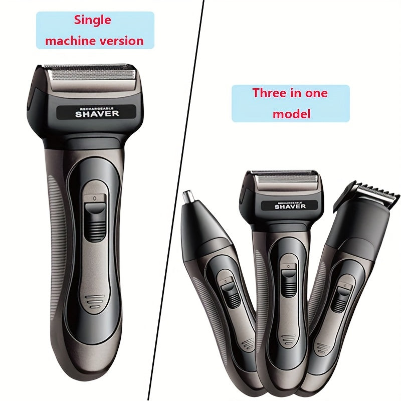 Electric Razor for Men with Precision Head USB Rechargeable Long-Lasting Battery