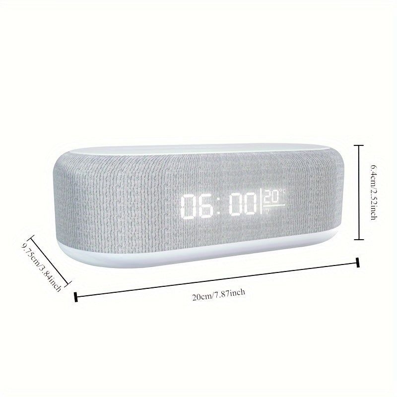 Wireless Charging Station with Alarm Lamp Night Light Clock Thermometer for iPhone and Android