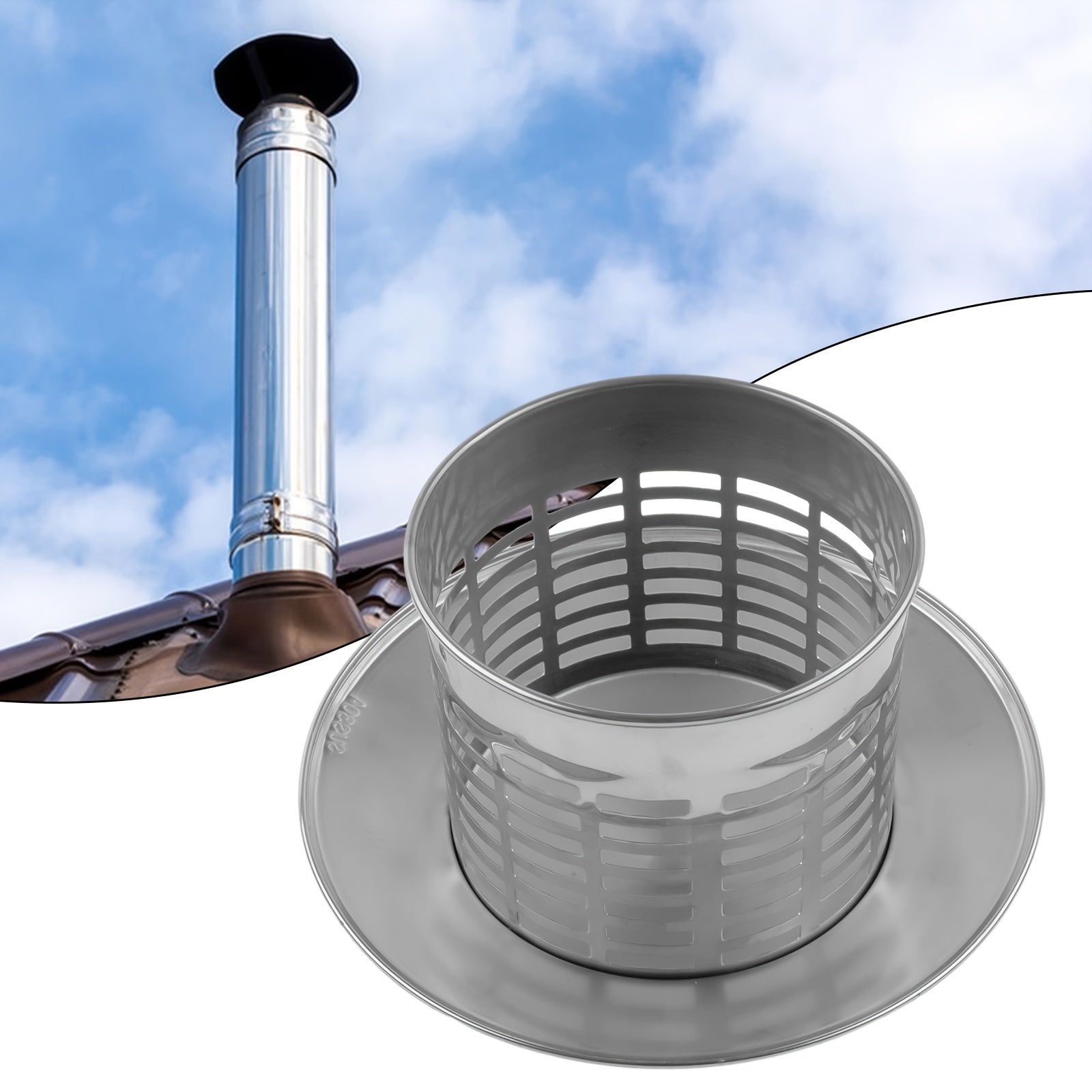 304 Stainless Steel Wind Cap for Roof Ventilation Rainproof Louver Exhaust Hood