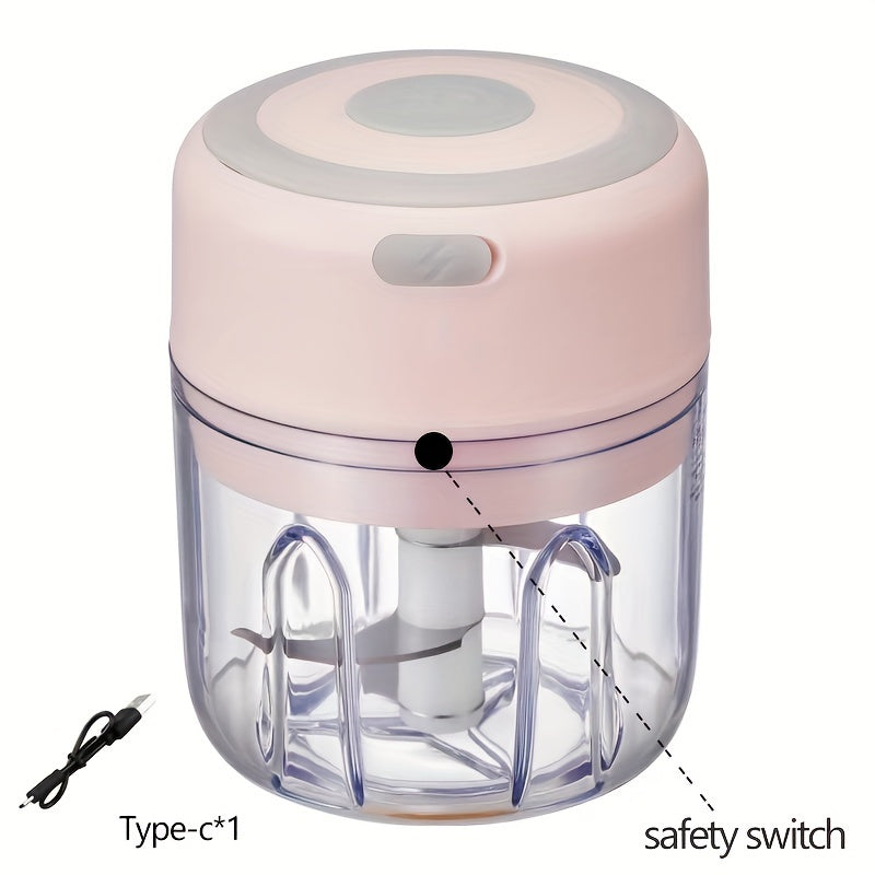 Procesador de alimentos mini inalámbrico eléctrico con cargador USB