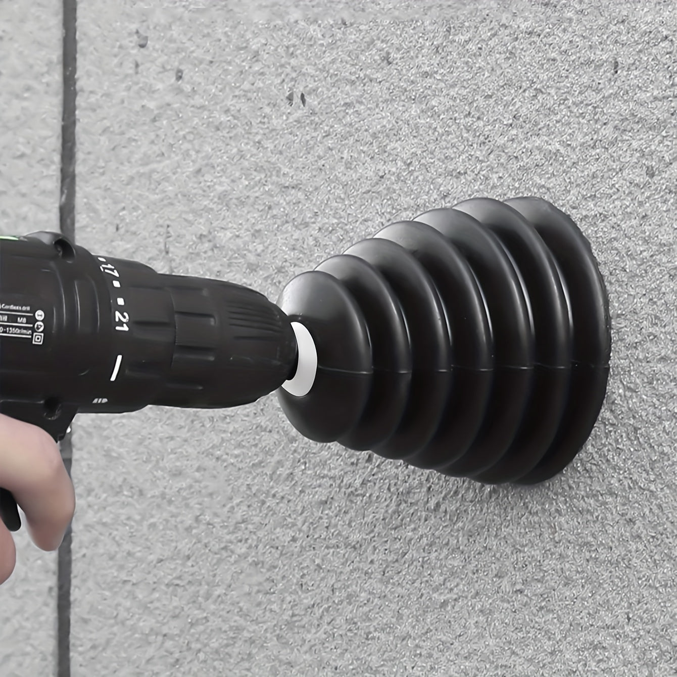 Electric Drill Dust Cover Black for Impact Drills and Ceiling Punching