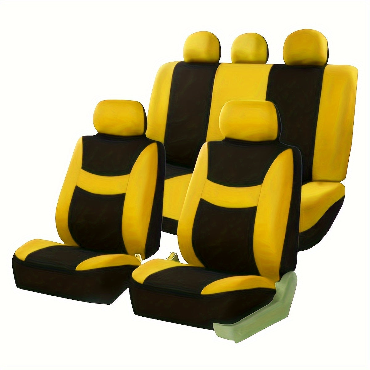 Full Seat Cover Set for 5-Seater Car Polyester Knit Fabric Universal Fit