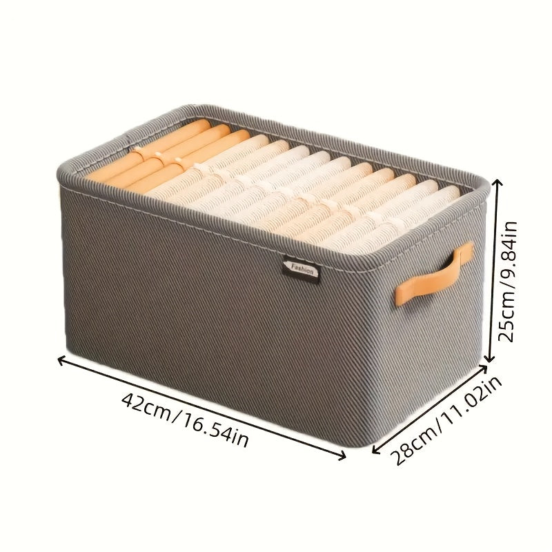 Klassik mato saqlash savatlari - shkaf, raf, ofis va talabalar yotoqxonasida foydalanish uchun ko'p funksiyali tashkilotchilar, kiyim-kechak, turli xil narsalar va uy tartibi uchun mukammal.