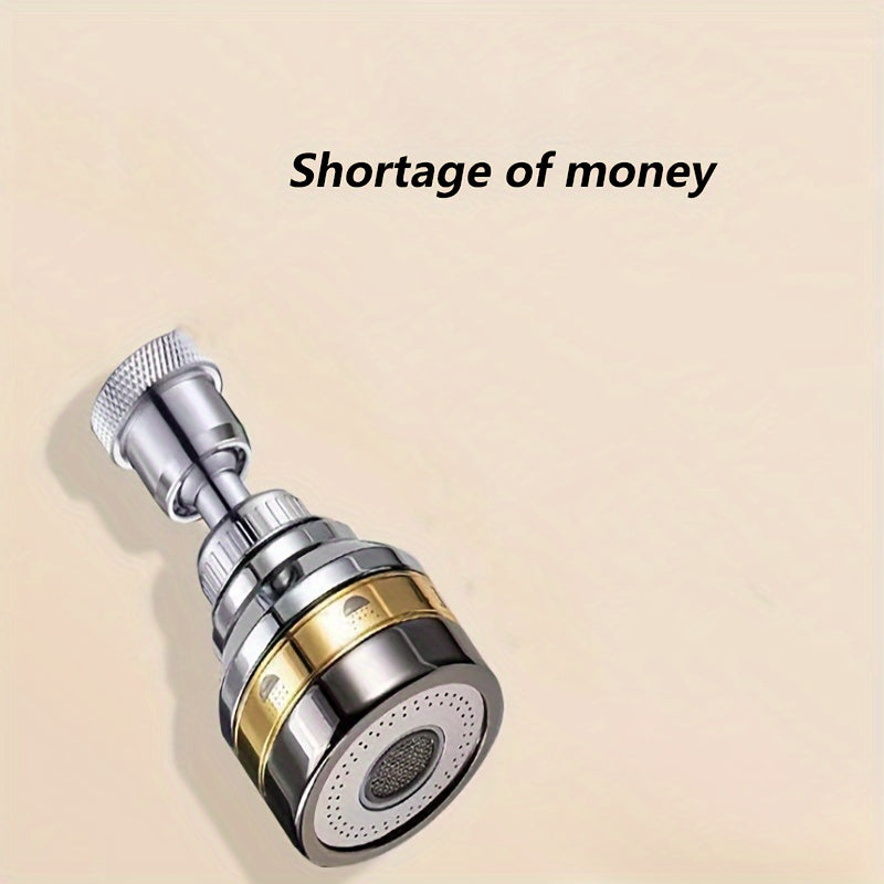 Copper Water Outlet Faucet with Rotating Thread Splash-Proof Extender and Filter Shower Head