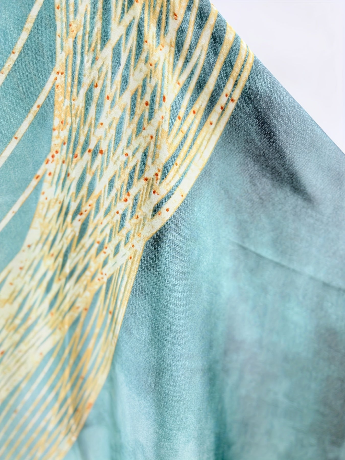 Платье-рубашка для женщин больших размеров с бохемским цветочным принтом, полиэстер, рукава баттерфляй