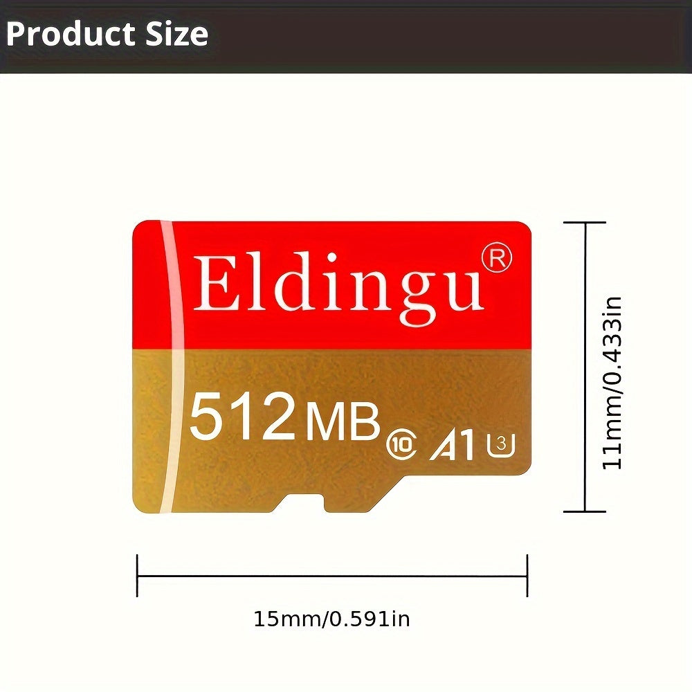 High-Speed Micro SD Card 64MB to 512MB Durable Gold Finish Compatible with Tablets Cameras Phones Laptops