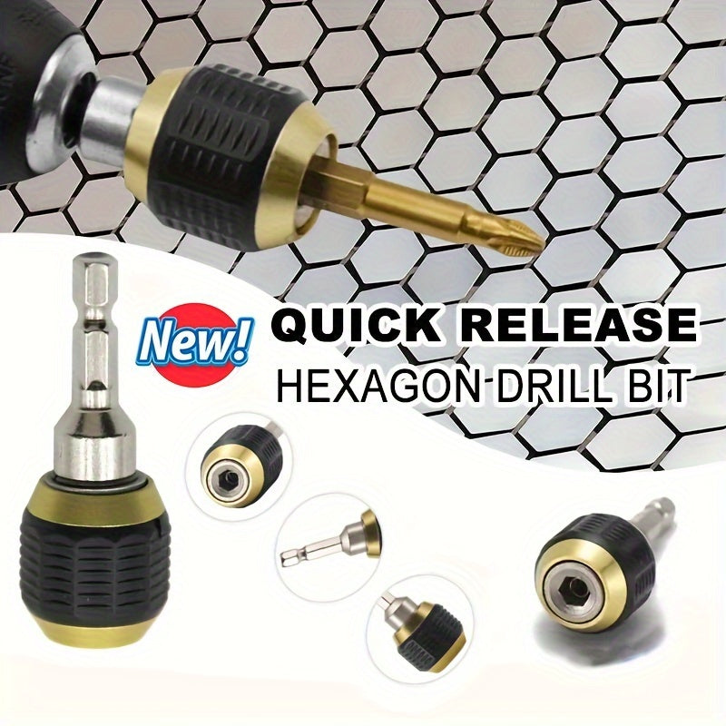 Chrome Vanadium Steel Hex Shank Drill Bit Adapter with Quick Release and Self-Locking Extension
