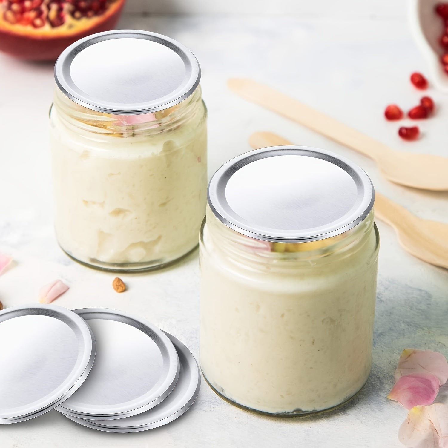 Wide Mouth Mason Jar Lids 70/86mm Tinplate Seal for Preserving and Decorating