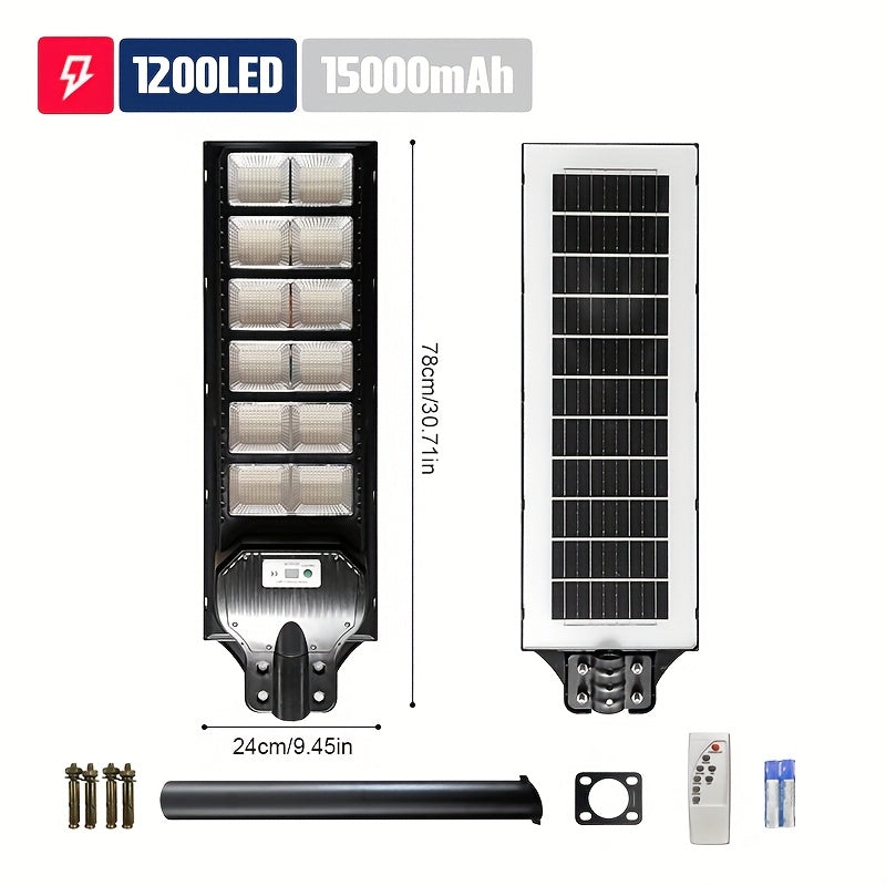 Farola exterior solar con sensor infrarrojo y control remoto