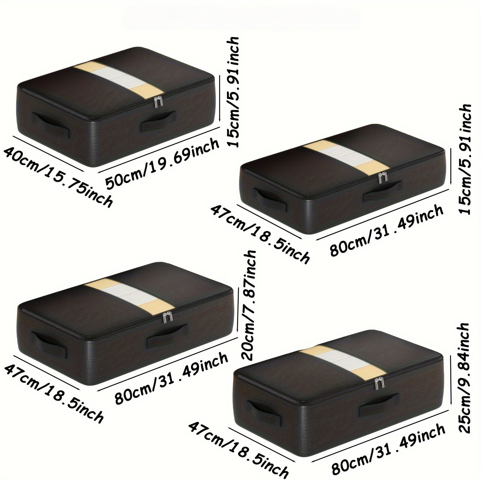 Large Capacity Under Bed Storage Bag Waterproof Foldable Organizer for Clothes Toys Books