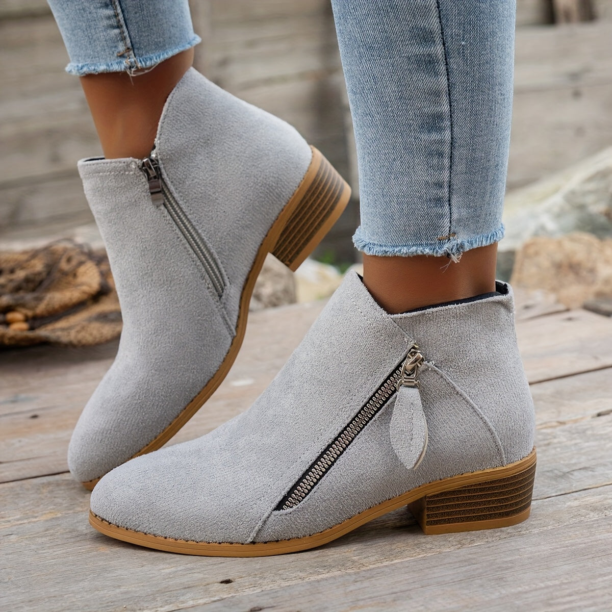 Women's Ankle Boots White Fashion Comfortable Casual Shoes