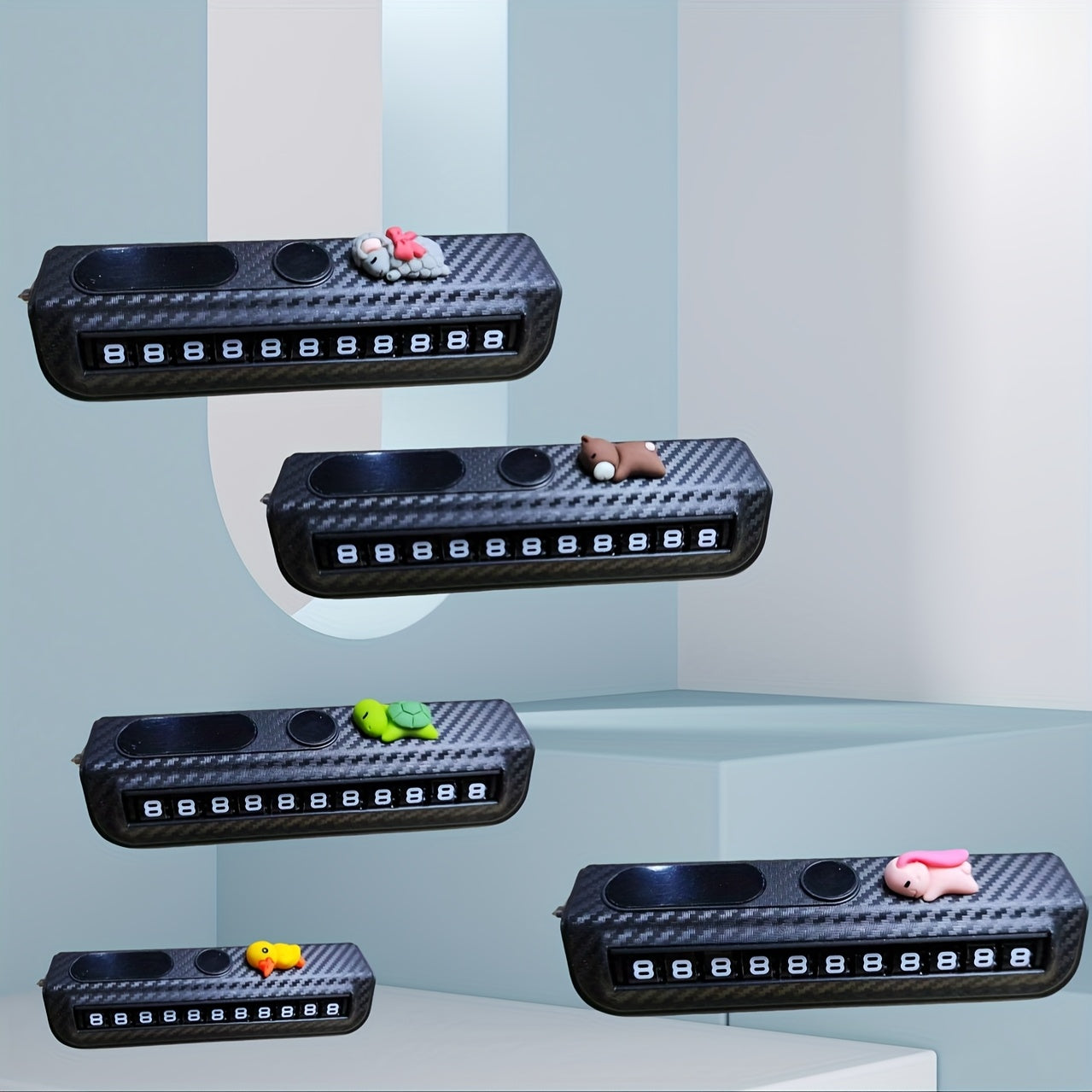 Digital Sliding Parking Number Plate Privacy Protection Plastic Car Accessory