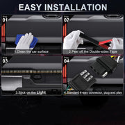 48-Inch Three-Row Tailgate Light Bar Non-Drill Easy Install Without Battery