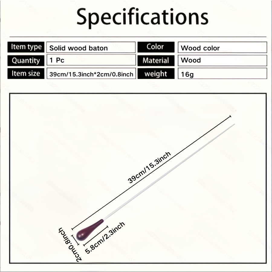 Black Mahogany Conducting Baton for Orchestras and Bands