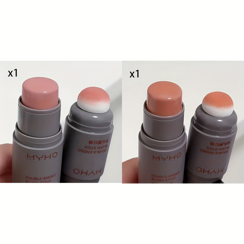 Women/Double-Ended Cream Blush Stick Natural Long-Lasting Matte Makeup