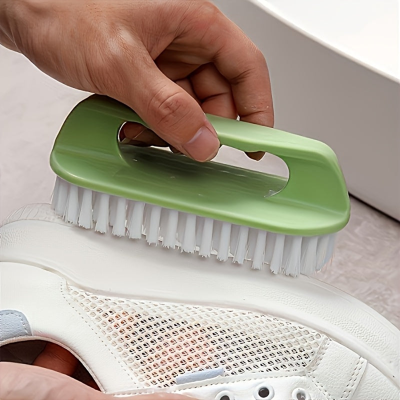 Soft Bristle Laundry Scrubber with Long Handle for Shoes and Cleaning