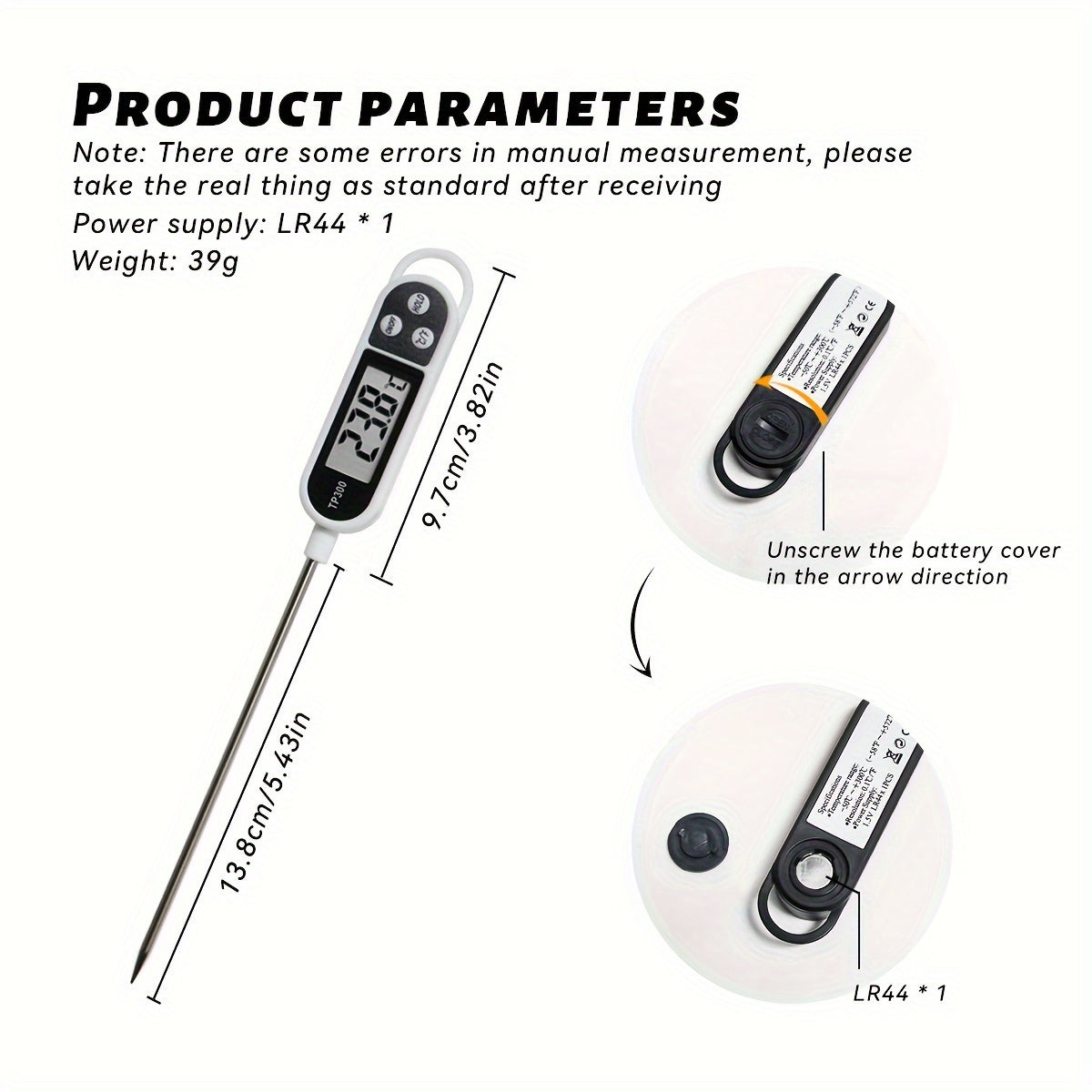 Digital Food Thermometer for Meat and BBQ Instant Read Cooking Thermometer