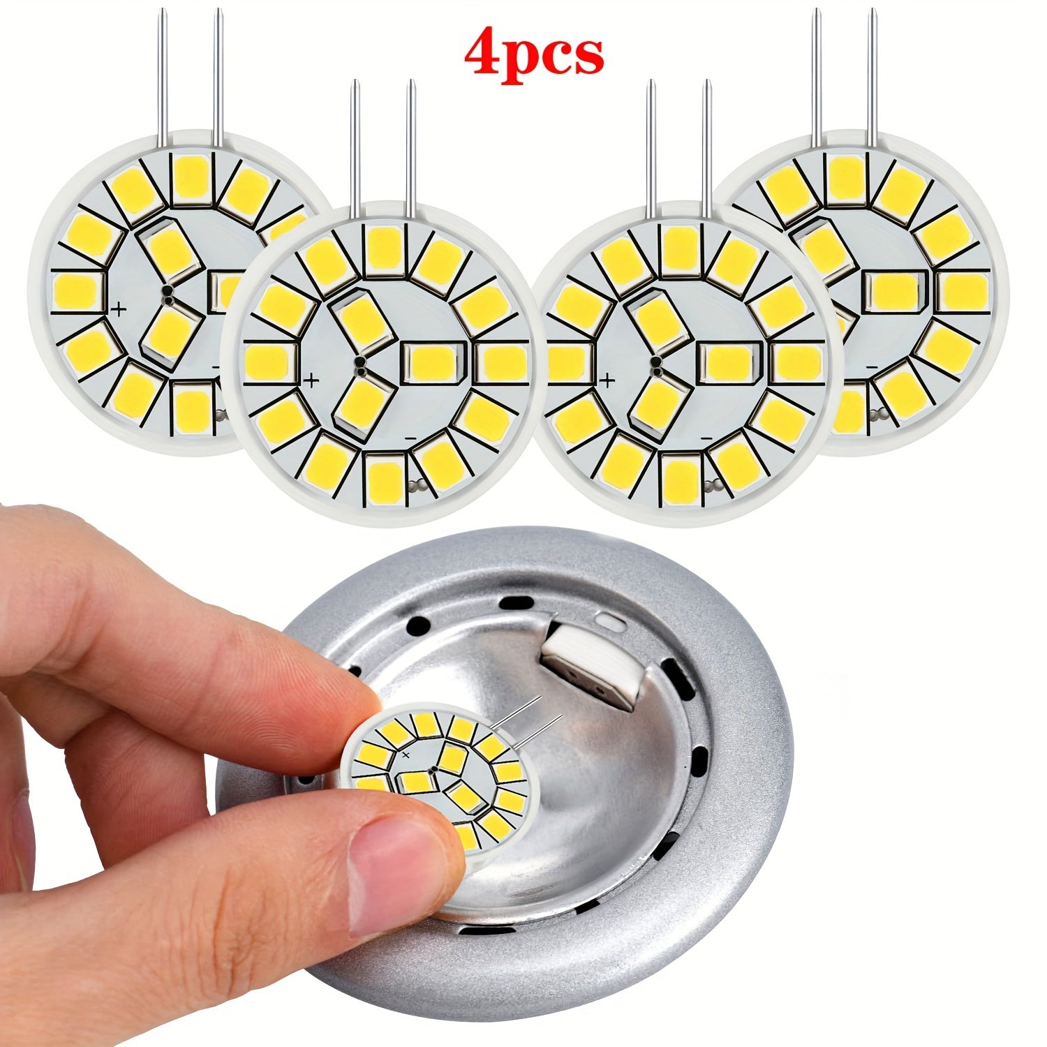 G4 LED lampochka 2W, 120° nur burchagi, 12V AC/DC, 200LM, tebranishsiz, landshaft/oshxona/post/joylashtirilgan yoritish o'rnini bosuvchi, iliq/tabiiy/sovuq oq (4 dona/8 dona)