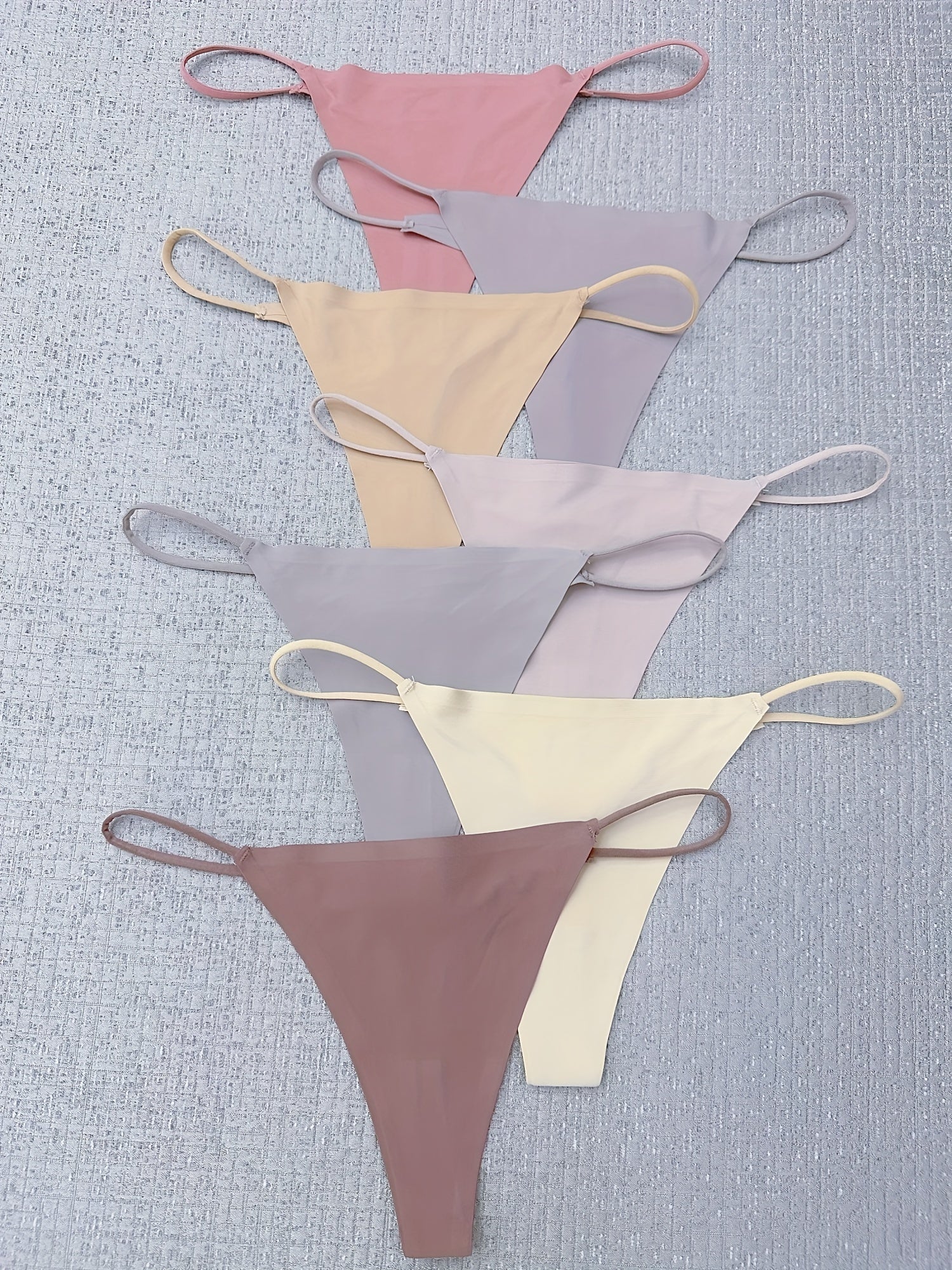 Women's Seamless Thongs in Soft Stretchy Fabric Set of 7