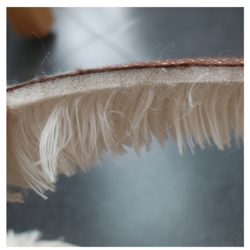 Light Gray Plush Floor Mat Non-Slip Bathroom Bedroom Living Room