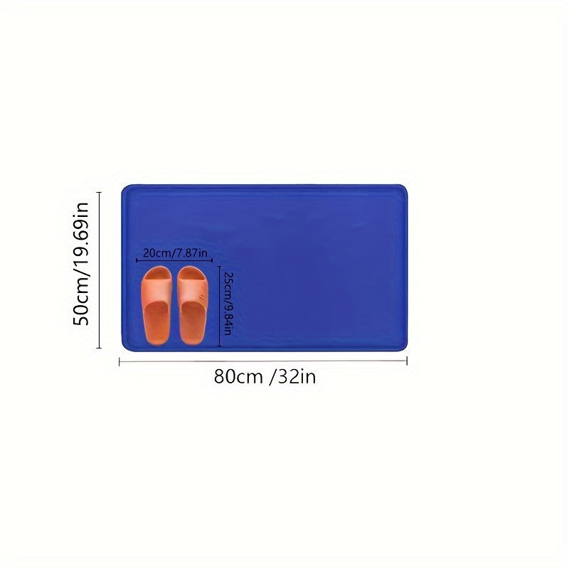 Coral Fleece Bath Mat Non-Slip Absorbent Washable Rug for Bathtub Shower