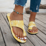 Women's Flat Sandals Open-Toe Casual Summer Shoes Non-Slip Rubber Sole