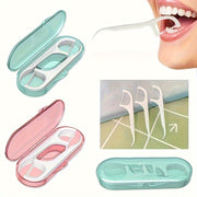 Portable Teeth Flosser Set with Disposable Picks for Travel Camping